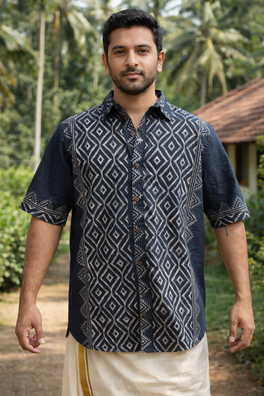Ajrakh Hand-Block Print Shirt